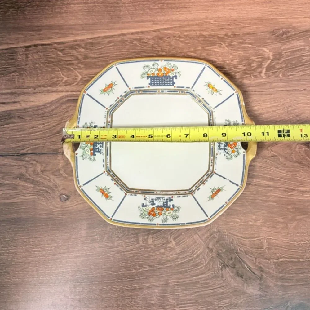 Antique B & O Co Limoges Handled Cake Plate Tray 10.5
